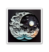 Ocean wave art on canvas for coastal decor.